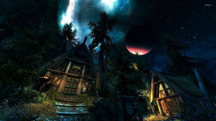 Hut in the forest in The Elder Scrolls V: Skyrim wallpaper - Game 