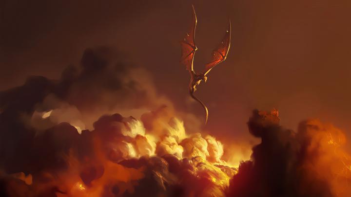 Dragon Clouds Fire Storm 4k, HD Artist, 4k Wallpapers, Images 
