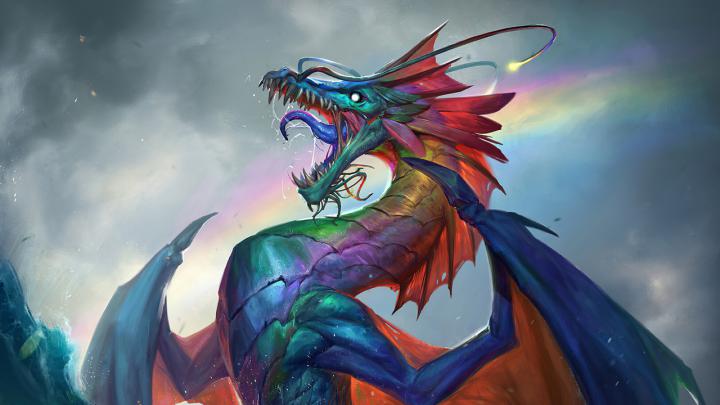 1280x720 Rainbow Dragon 4k 720P HD 4k Wallpapers, Images, Backgrounds 