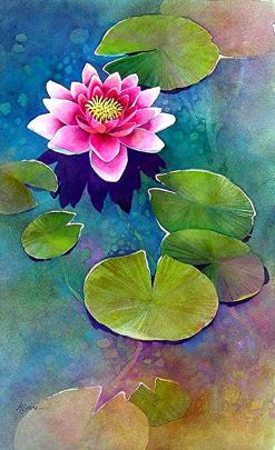 Lotus Flower Watercolor - Free 4K Wallpaper