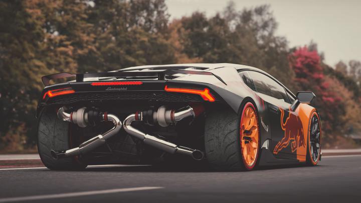 Car Laptop Wallpaper 4k - Lamborghini Red Bull - 1920x1080 - Download 