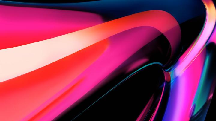 MacBook Pro Wallpaper 4K, Apple M1, Multicolor, Pink, Glossy, Stock, 5K 