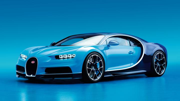 bugatti, chiron, side view, blue 4k side view, Chiron, Bugatti