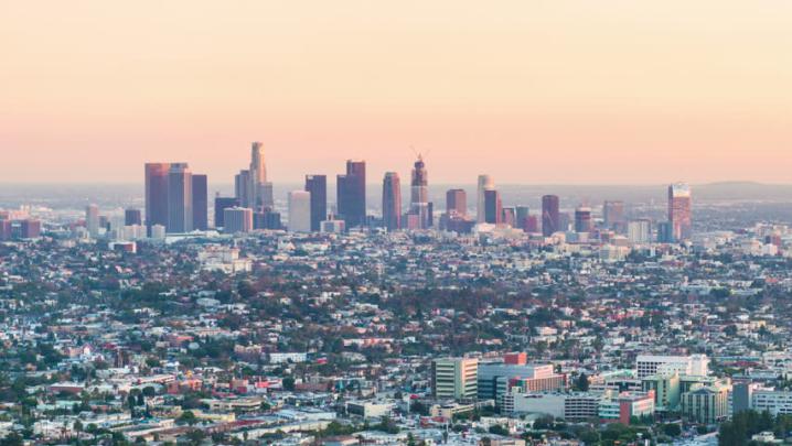 Time-lapse for View Over Downtown Stock Footage Video (100% Royalty 