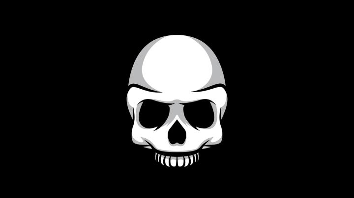1366x768 Skull Black Minimalism 4k 1366x768 Resolution HD 4k Wallpapers 