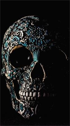 Abstract Skull Wallpaper 4k