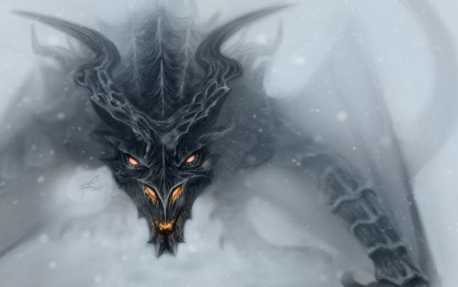 Skyrim Dragon Wallpaper -