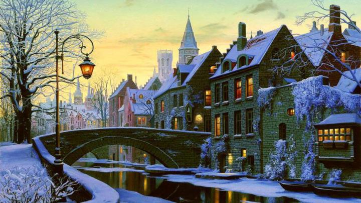 Winter in the City Wallpaper -