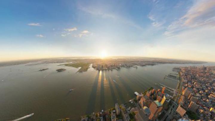 city, urban, cityscape, New York City, river, sunlight, coast 