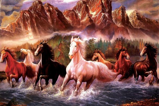7 Horses Hd Wallpaper - Wallpaper HD New