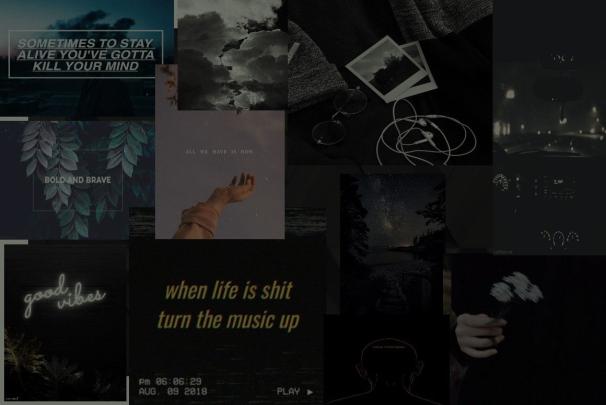 Dark Aesthetic Laptop Wallpaper Fotografi Abstrak Lukisan Akrilik Gambar