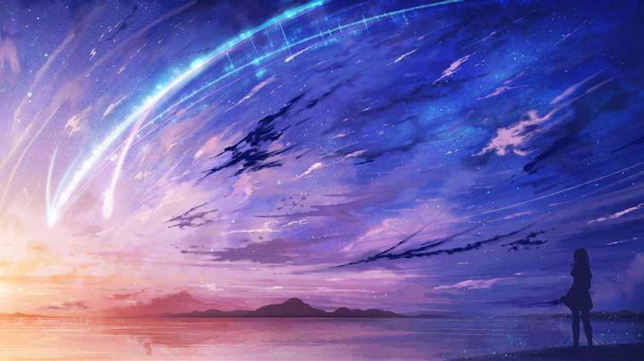 Download Your Name. Anime Scenery Comet Night. Wallpaper Wallpaper 
