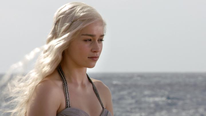 Daenerys Targaryen, Emilia Clarke, women, blonde, women outdoors, long 
