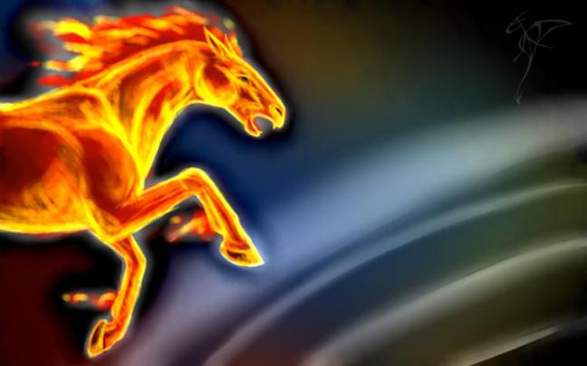 Free download Fire Horse Dark theme abstract animal wallpaper HDjpg 