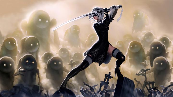 2560x1440 Nier Automata Warrior 1440P Resolution HD 4k Wallpapers 