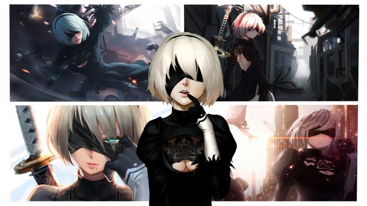 Desktop wallpaper video game, 2b, nier: automata, hd image, picture 