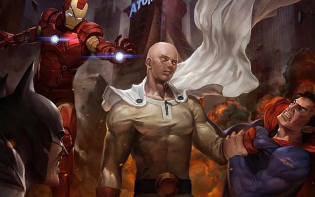 1920x1200 One Punch Man Vs Superman 4k 1080P Resolution HD 4k 