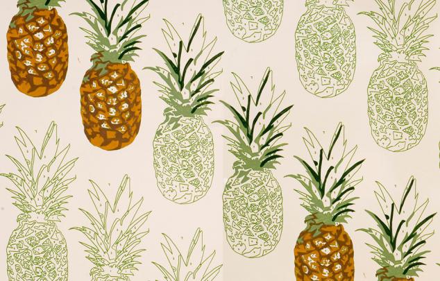 [48+] Gold Pineapple Wallpaper 