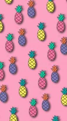Pink Cute Pineapple iPhone Wallpapers