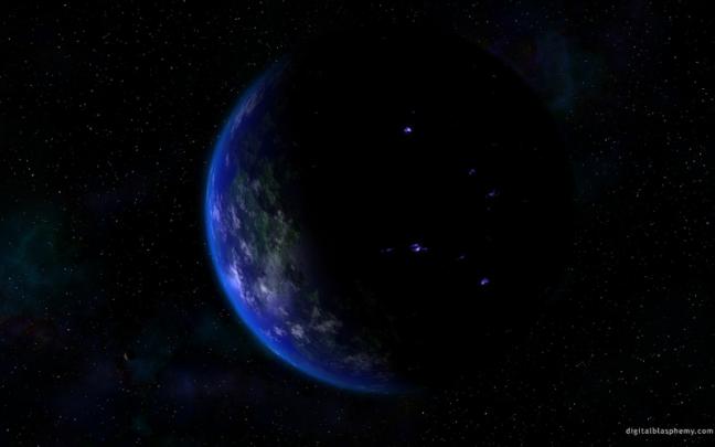 Blue Cool Blue Planet \u2013 Space Planets HD Desktop Wallpaper