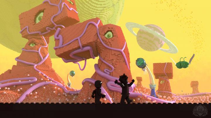Beachside: Minimalist Rick And Morty Desktop Wallpaper 4k