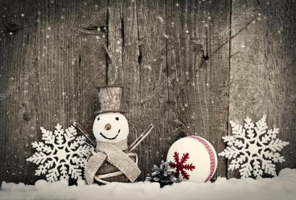Christmas decorations on rustic wooden background \u2014 Stock Photo 