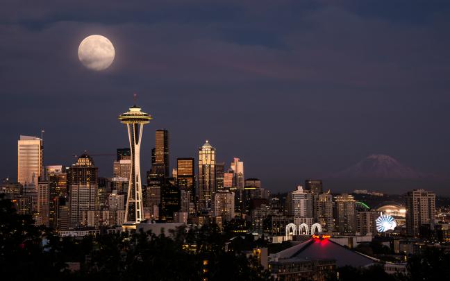 Seattle Skyline Wallpaper \u00b7\u2460 