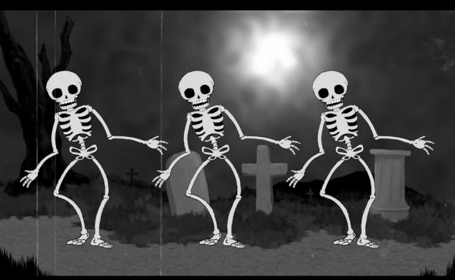 Halloween Wallpapers - Free Halloween Wallpapers: Dancing Skeleton 