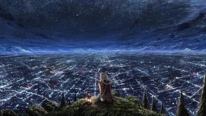 Free Desktop Starry Night Wallpaper - 