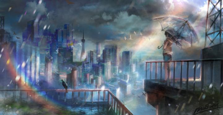 Weathering With You HD Wallpaper | Background Image | 2100x1083 | 