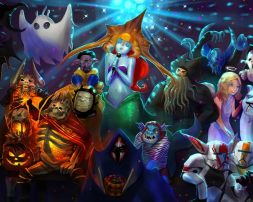 Free download dota 2 halloween party hd wallpaper 1920x1080 [1920x1080 