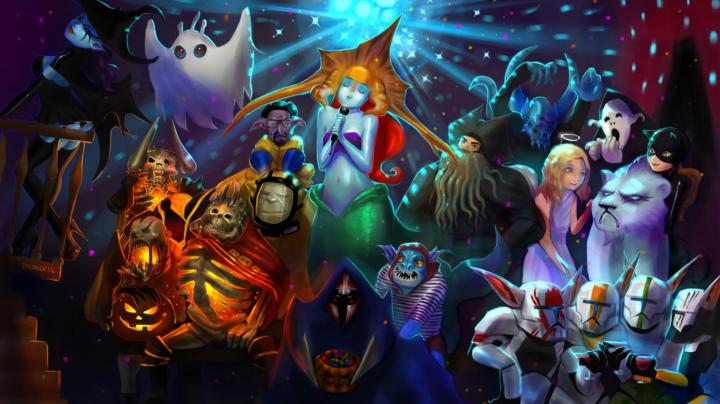 Free download dota 2 halloween party hd wallpaper 1920x1080 [1920x1080 