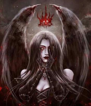 Gothic Female Demon Artwork - bmp-mullet