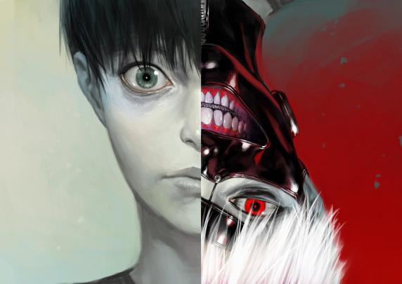 anime, Series, Tokyo ghoul, Mask, Eyes, Open, Face, Boy Wallpapers HD 