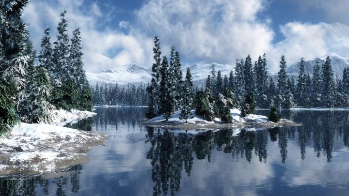 Winter Wonderland Desktop Background \u00b7\u2460 