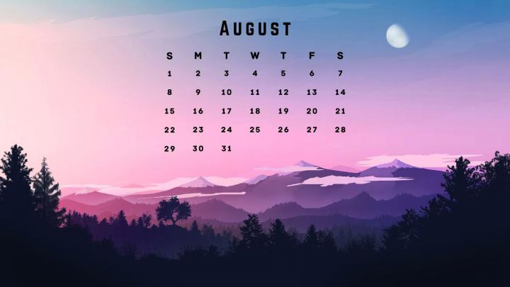 August 2021 Calendar Wallpapers HD Free Download
