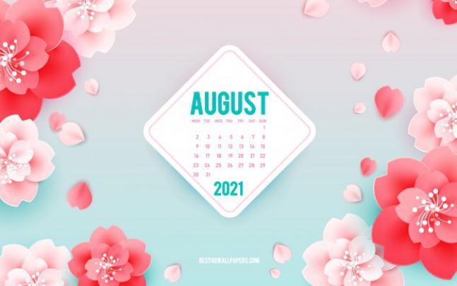 August 2021 Calendar Wallpapers HD Free Download