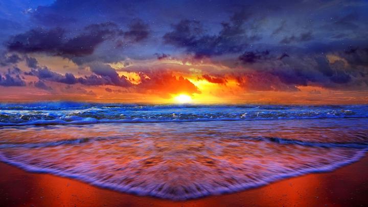 [66+] Ocean Sunset Wallpaper 