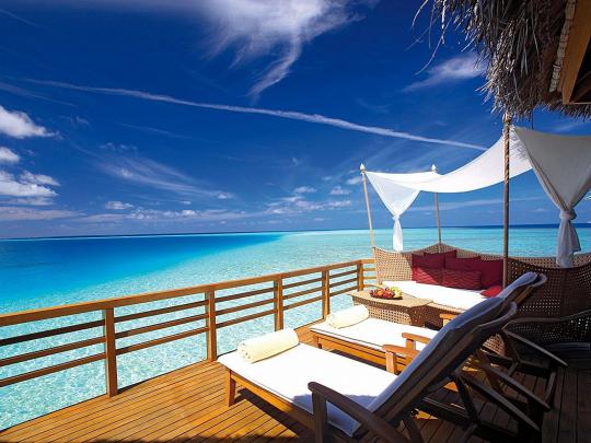 Patio Ocean View Wallpaper -