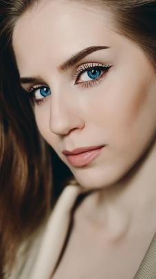 Blue-Eyes-Girl-Beautiful-Face-iPhone-Wallpaper - iPhone Wallpapers