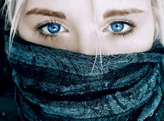 scarf, Blue Eyes, Face Wallpapers HD \/ Desktop and Mobile Backgrounds