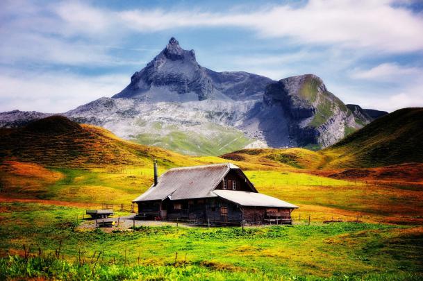 Beautiful Home in Nature View HD Wallpaper | HD Wallpapers