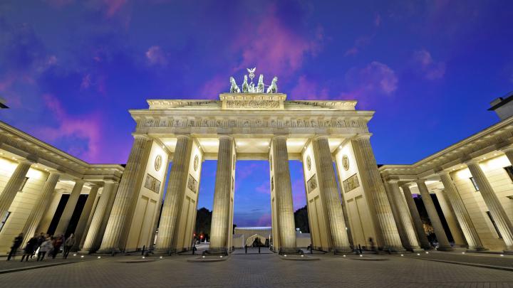 germany gate berlin dusk brandenburg brandenburg gate 1920x1080 