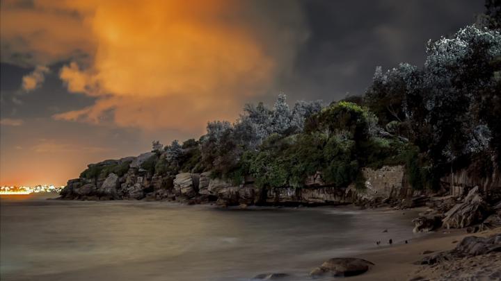 Night Beach Wallpaper Hd 1920x1080 - Wallpaper 3Dx