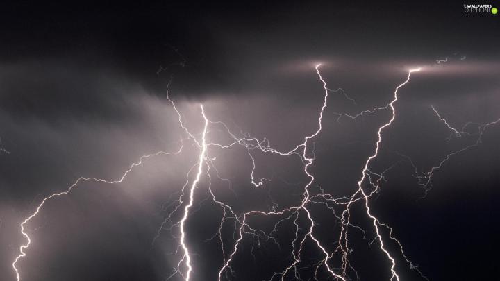 clouds, thunder, flash, thunderbolt - For phone wallpapers: 1920x1080