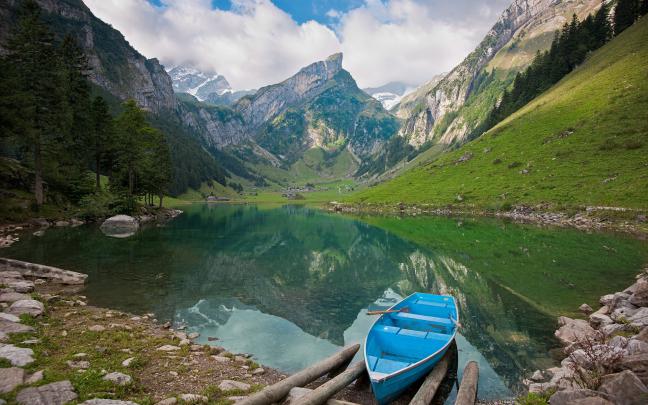 Boat Lake Landscape | Full HD Desktop Wallpapers 1080p
