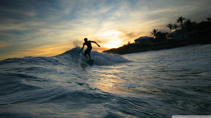 Free download Surfer Silhouette Wallpaper 1920x1080 Surfer Silhouette 