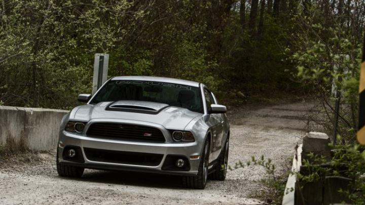 Download Wallpaper 1920x1080 road, ford, mustang, nature Full HD 1080p 