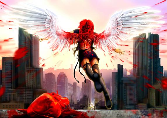 Desktop Bloody Anime Girls Wallpapers