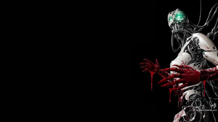 Bloody Robot Desktop Wallpaper